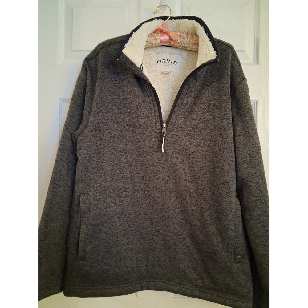 Orvis Classic Collection Sherpa-Lined Quarter-Zip Pullover -Size Large